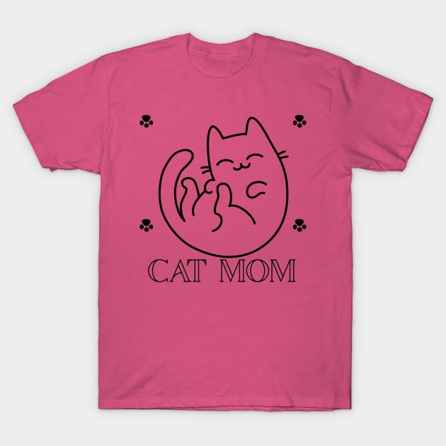 Cat Mom - for great cat parents T-Shirt by Kayelle Allen